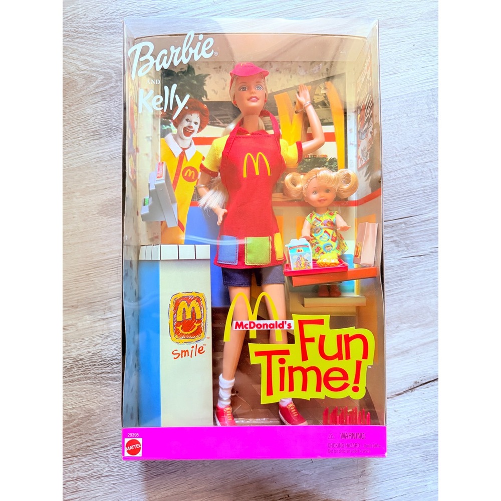 NIB! 2001 BARBIE & KELLY MCDONALD'S FUN TIME BARBIE!